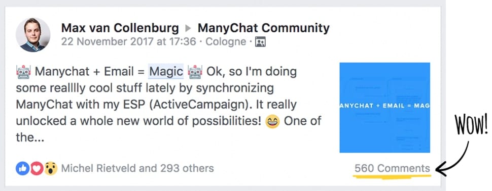 combining messenger marketing and marketing automation manychat