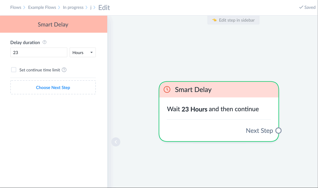 Smart Delay: Set Continue Time