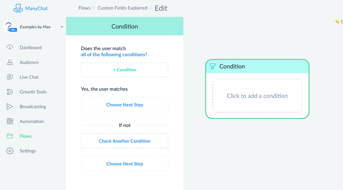 Compare number of a custom field inside a condition