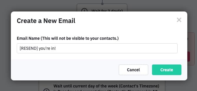create new email