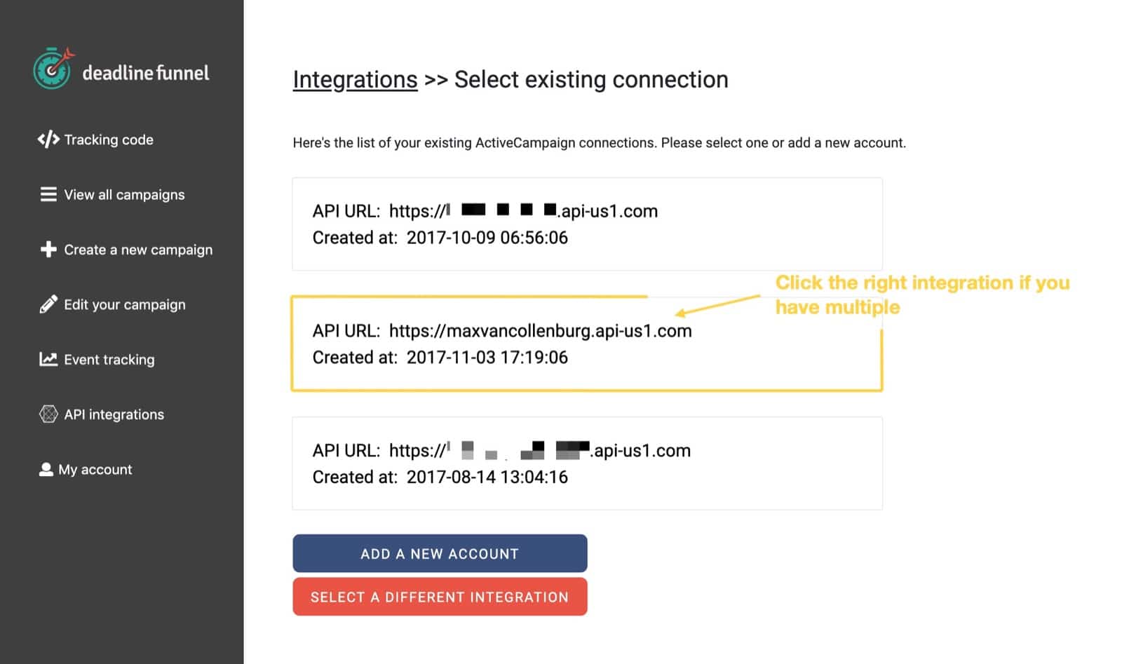 select the right integration s