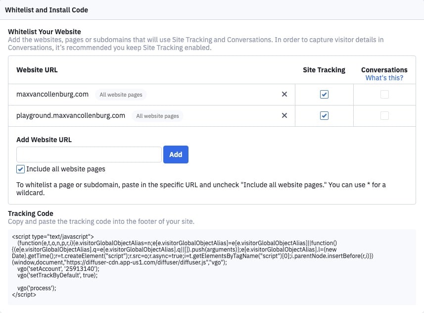 whitelist your domains and subdomains