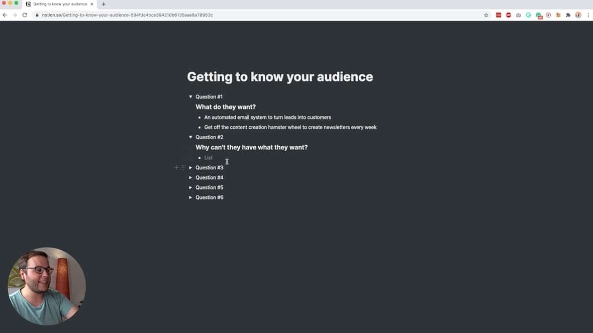 Lesson preview of define your audience