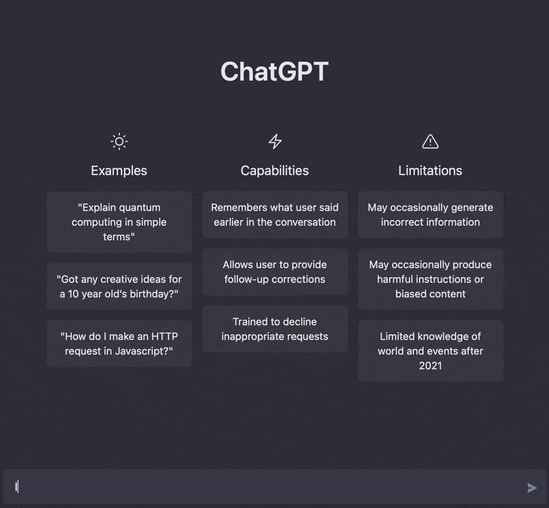 demonstration of how to use chatgpt