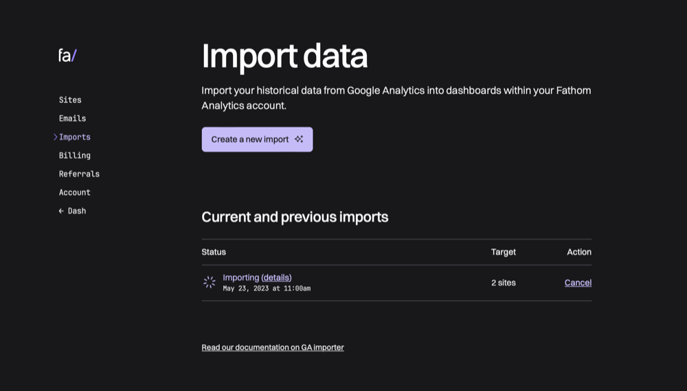 import-google-analytics-data-into-fathom-analytics import google analytics data into fathom analytics